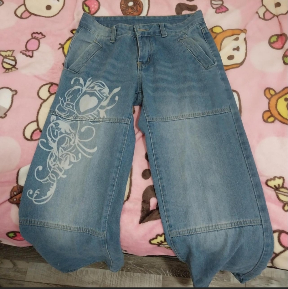 Y2k inspired blue jeans medium fits like small